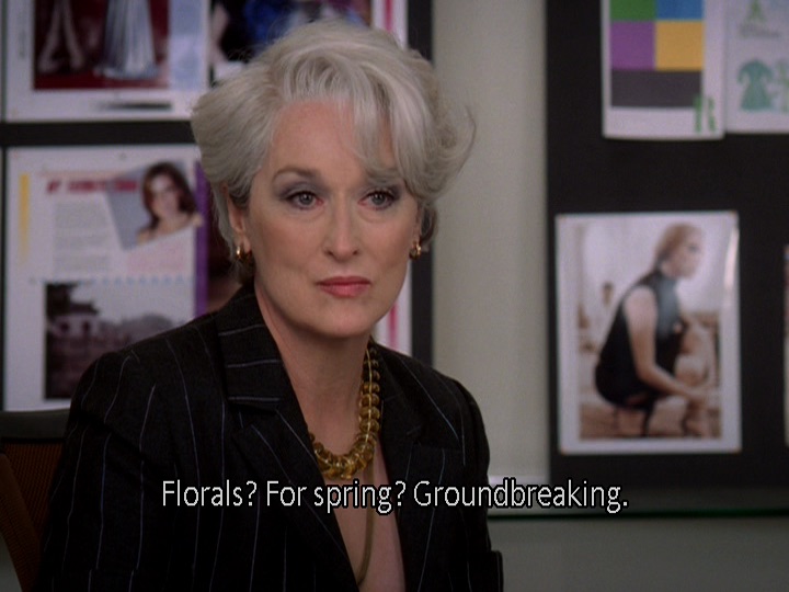 'Florals? For spring? Ground breaking'